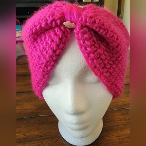Earwarmer Pink Crochet Handmade Headband
